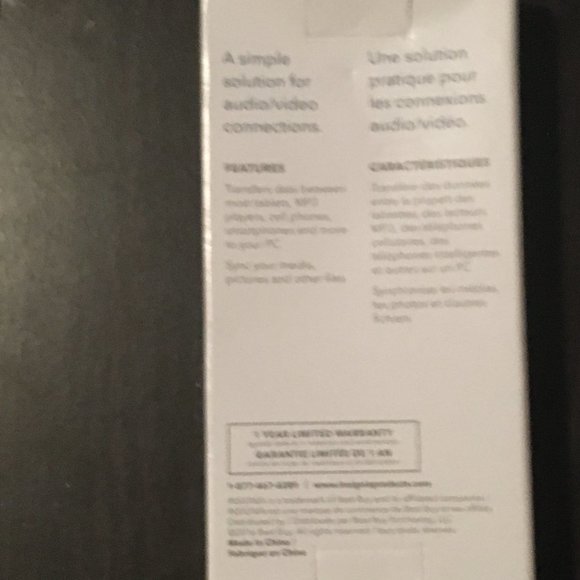 Insignia Micro USB Charge/Sync Cable, 4 ft., Black - Picture 2 of 2